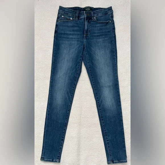 LAUREN RALPH LAUREN Women’s  High-Rise Skinny Jeans - Blue - Size: 6 - Picture 3 of 15